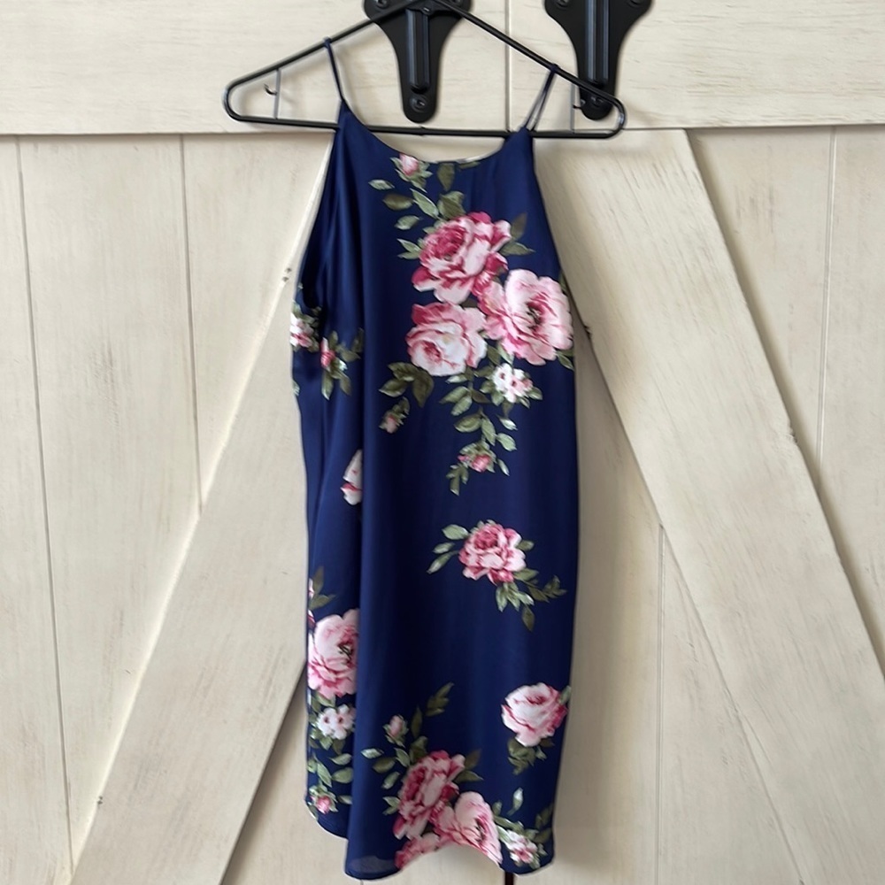 #56 Altar'd State Blue Floral Dress